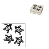 Groep vier Abstracte markeringen op schildpadden Rubberstempel (Gestempeld)