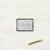 Groep vlaktezebras drinkt 's nachts samen post-it® notes (Op bureau)