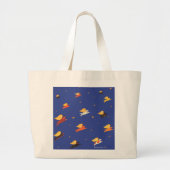 groep vliegende honden — Stephen Huneck Grote Tote Bag (Voorkant)