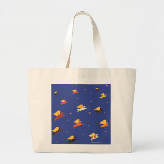 groep vliegende honden — Stephen Huneck Grote Tote Bag