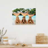 Groep voor het strand poster (Keuken)