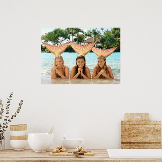 Groep voor het strand poster (Keuken)