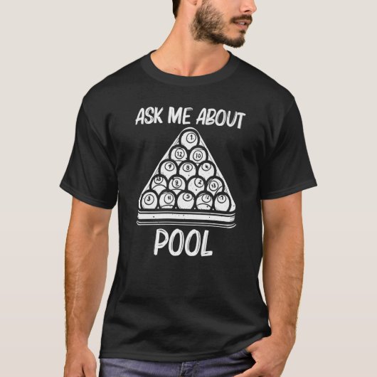 Groep voor mannen Pool Player Billiard T-shirt (Voorkant)