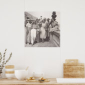 Groep vrienden in Cannes, jaren dertig Poster (Keuken)