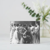 Groep vrouwen in de vroege jaren 1900 Champagne To Briefkaart (Staand voorkant)