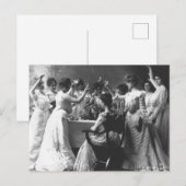 Groep vrouwen in de vroege jaren 1900 Champagne To Briefkaart (Voorkant / Achterkant)