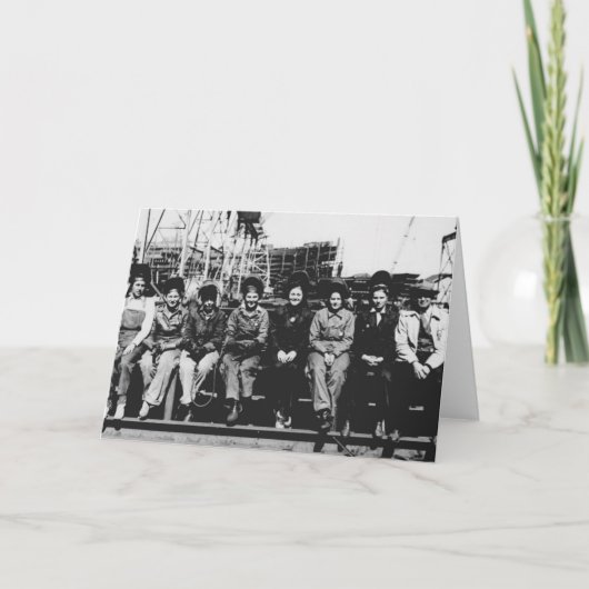 Groep vrouwenbeschermers tijdens de Tweede Wereldo Kaart (Voorkant)