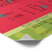 groep watermeloenen blokzomerfeest poster (Hoek)