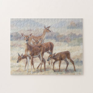 Groep Wilde Hertenmoeders en Baby's Legpuzzel