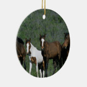 Groep wilde Mustang Paarden Keramisch Ornament (Rechts)