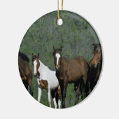 Groep wilde Mustang Paarden Keramisch Ornament (Links)