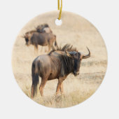 Groep wildebeest keramisch ornament (Voorkant)