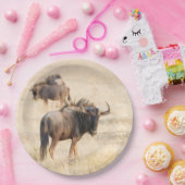 Groep wildebeest papieren bordje (Feest)