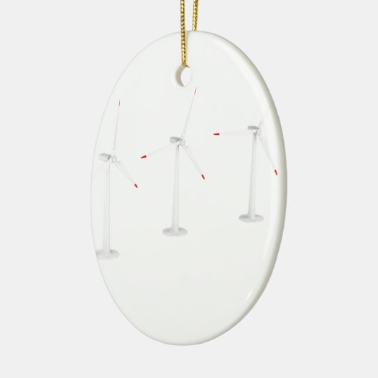 Groep windturbines keramisch ornament (Links)