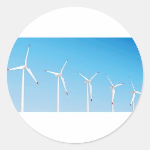 Groep windturbines ronde sticker