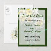Groep Witte Daffodils Aankondigingskaart (Voorkant / Achterkant)