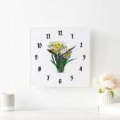 Groep Witte Daffodils Vierkante Klok (Huis)