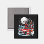 Groep Xmas Gnome Santa Entlebucher Mountains op CK Magneet (Voorkant / Achterkant)