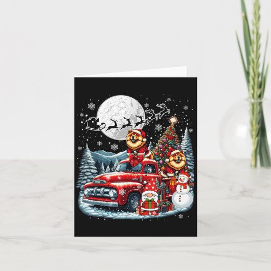 Groep Xmas Gnome Snowman Santa Chow Chows op Cup Kaart (Voorkant)