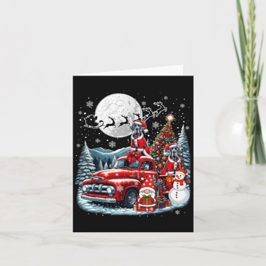 Groep Xmas Gnome Snowman Santa Great Danes op Cup Kaart (Voorkant)