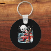 Groep Xmas Gnome Snowman Santa Maltios op Cup Tru Sleutelhanger (Voorkant)