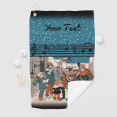 Groep zangers en muzikanten op Street Corner Golfhanddoek (Insitu)