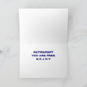 GROEP ZEGT **PENSIONERING-JE BENT VRIJ GENIETEN** KAART (Binnen)