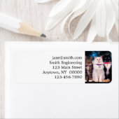 Groep zittende katten in de ruimte etiket (Insitu)