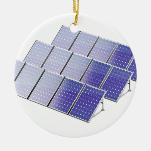 Groep zonnepanelen keramisch ornament (Voorkant)