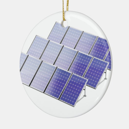 Groep zonnepanelen keramisch ornament (Links)