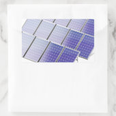 Groep zonnepanelen rechthoekige sticker (Tas)