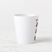 Groep zwarte Abstracte schildpadden gekleurde sche Latte Mok (Voorkant)