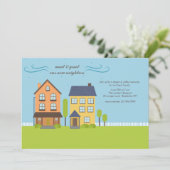 Groepen ontmoeten elkaar en Groet Uitnodiging (Staand voorkant)