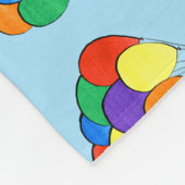 Groepen regenboogkleurige ballonnen fleece deken (Hoek)