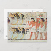 Groepen van rouwenden bij de begrafenis briefkaart (Voorkant / Achterkant)