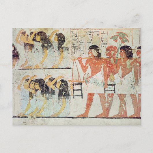 Groepen van rouwenden bij de begrafenis briefkaart (Voorkant)