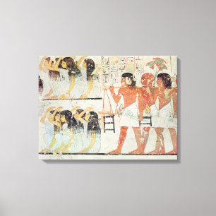 Groepen van rouwenden bij de begrafenis canvas afdruk