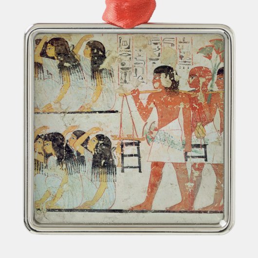 Groepen van rouwenden bij de begrafenis metalen ornament (Voorkant)