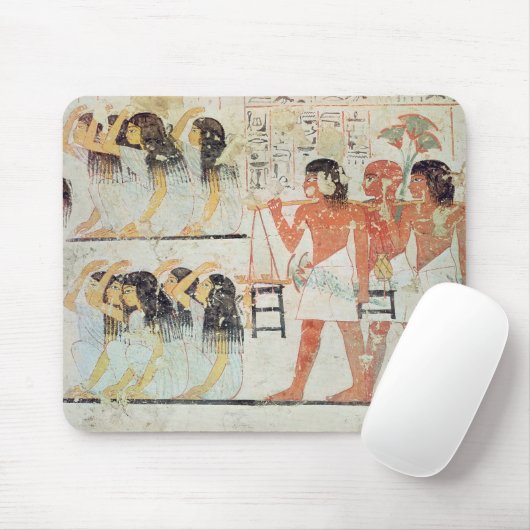 Groepen van rouwenden bij de begrafenis muismat (Met muis)