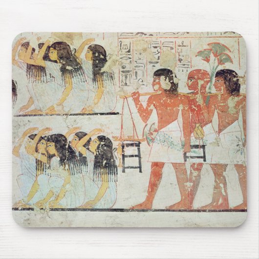 Groepen van rouwenden bij de begrafenis muismat (Voorkant)