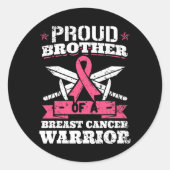 Groeperbroeder van borstkanker Roze waren Ronde Sticker (Voorkant)