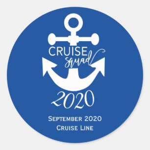 Groeperige groepskaartgroep cruise Squad Custom Tr Ronde Sticker