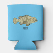 Groeperige illustratie van de cartoon blikjeskoeler (Achterkant)