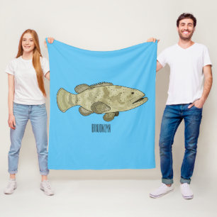 Groeperige illustratie van de cartoon fleece deken