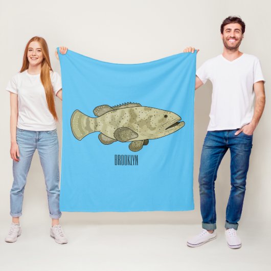 Groeperige illustratie van de cartoon fleece deken (In situ)