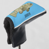 Groeperige illustratie van de cartoon golfheadcover (3/4 voorkant)