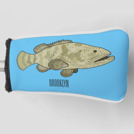 Groeperige illustratie van de cartoon golfheadcover (Voorkant)