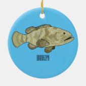 Groeperige illustratie van de cartoon keramisch ornament (Achterkant)