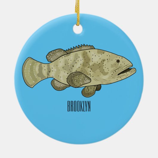 Groeperige illustratie van de cartoon keramisch ornament (Achterkant)