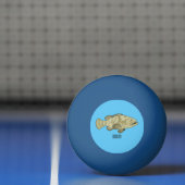 Groeperige illustratie van de cartoon pingpongbal (Net)